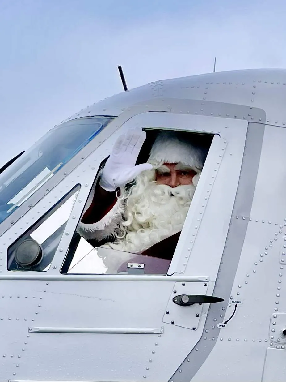 Julemanden afprøver nyt transportmiddel.