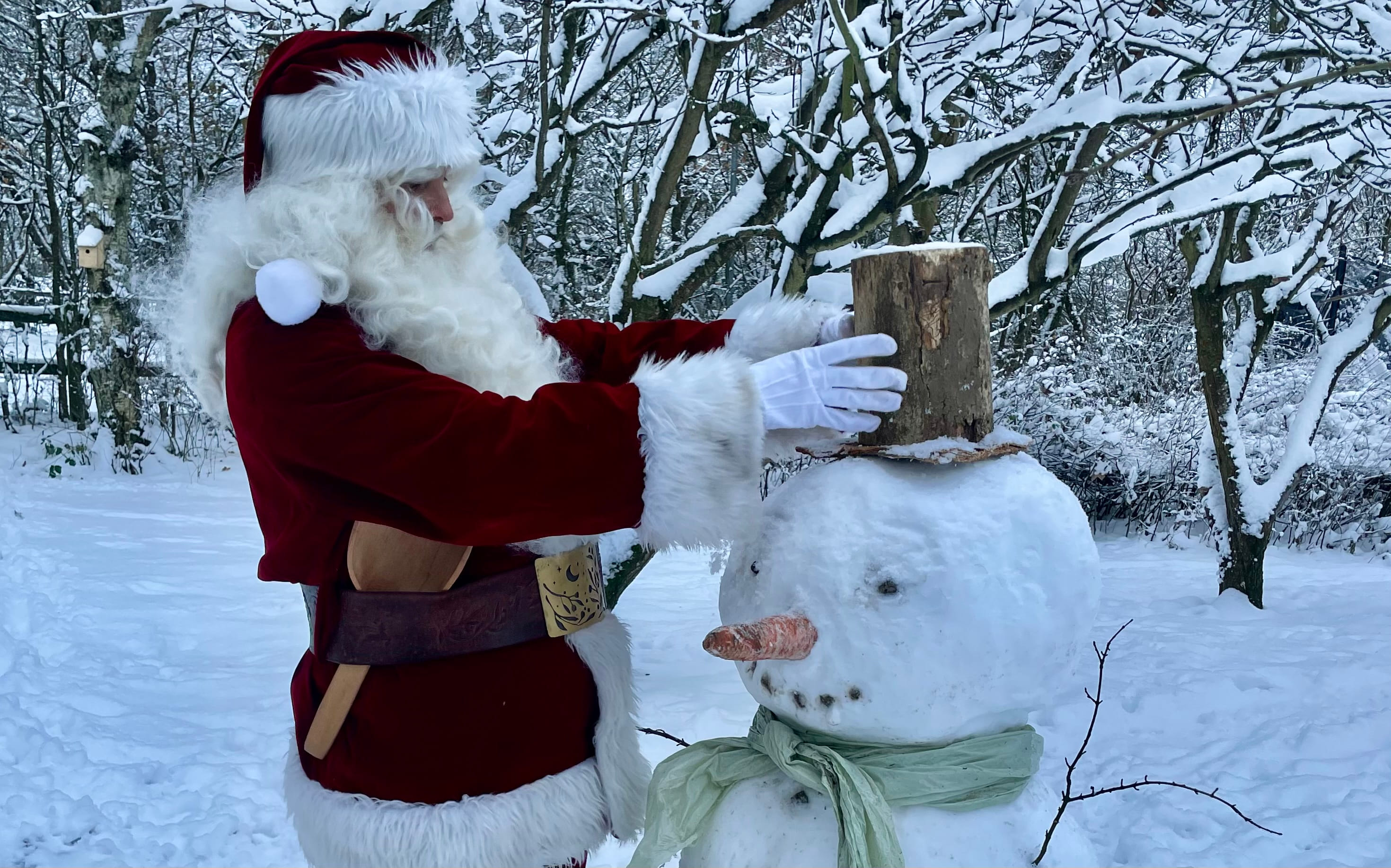 Julemanden elsker også sne!